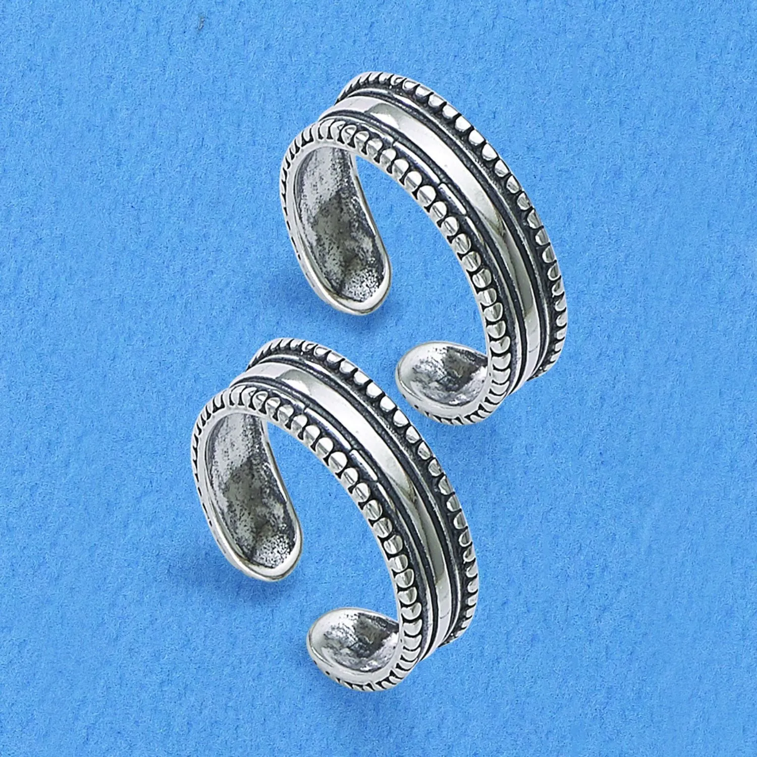 925 Sterling Silver Antique Silver Toe Ring for Women