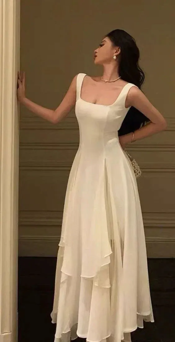 A line Chiffon Prom Dresses Long Formal Dress Charming Evening Party Dress
