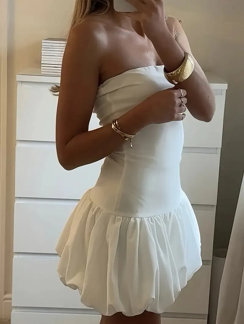 A Line Solid Color Sexy Short Women's Charming Party Dress Homecoming Dress