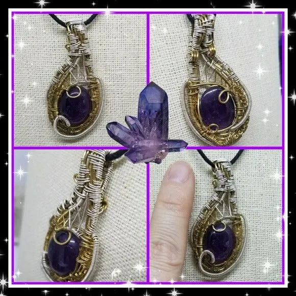 Amethyst | 14K, S925 Wire Wrapped Long Crystal Necklace