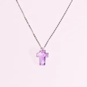 Amethyst Cross Necklace