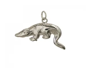 Charming Louisiana Sterling Silver Alligator Charm