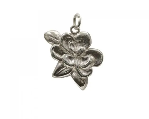 Charming Louisiana Sterling Silver Magnolia Charm