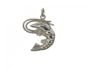 Charming Louisiana Sterling Silver Shrimp Charm