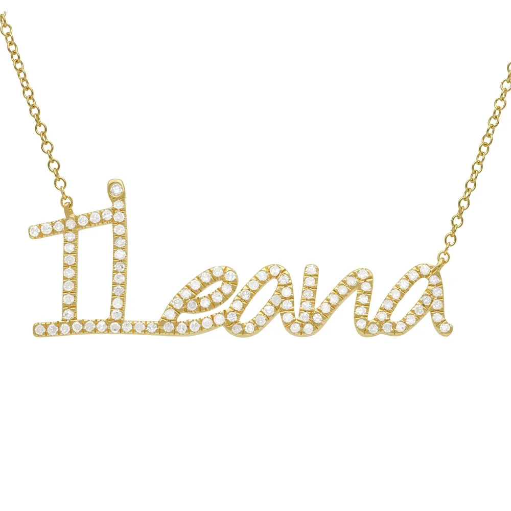 Diamond Ileana Personalized Name Necklace