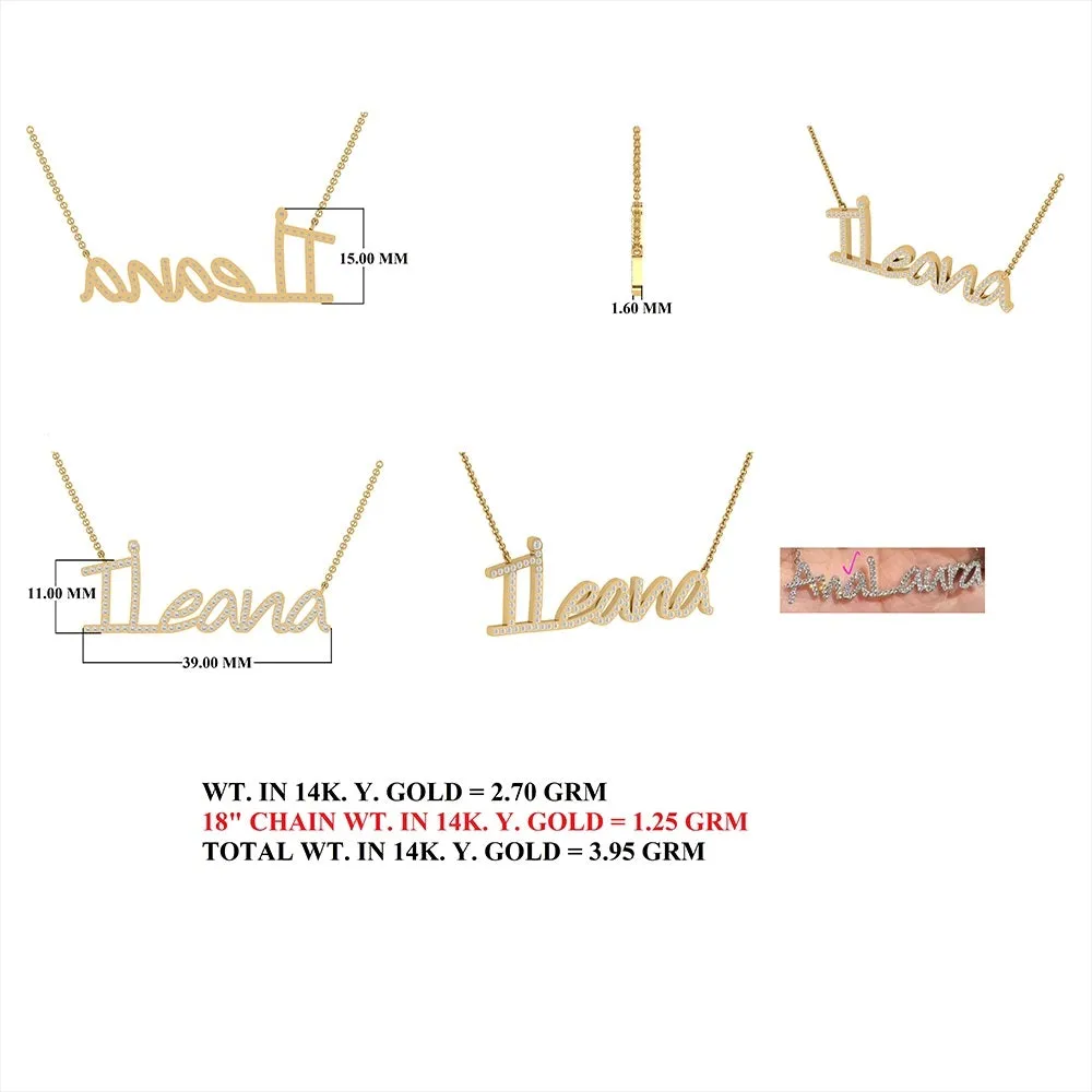 Diamond Ileana Personalized Name Necklace