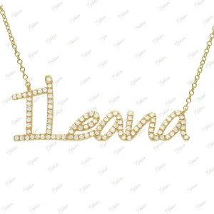 Diamond Ileana Personalized Name Necklace