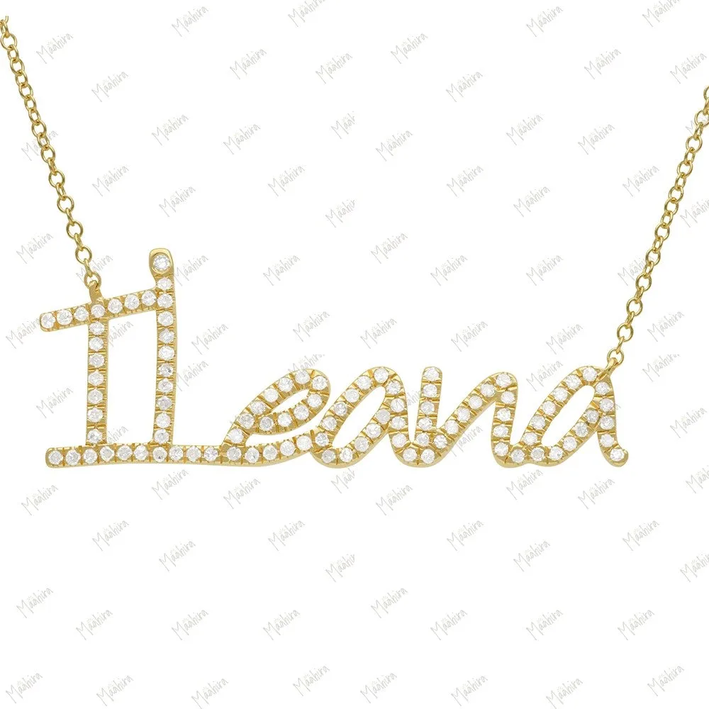 Diamond Ileana Personalized Name Necklace