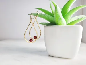 Garnet Drop Earrings