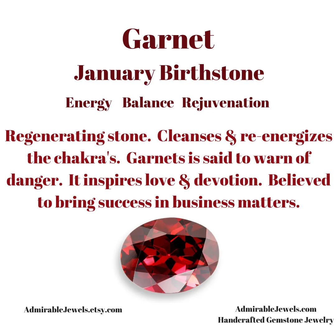 Garnet Drop Earrings