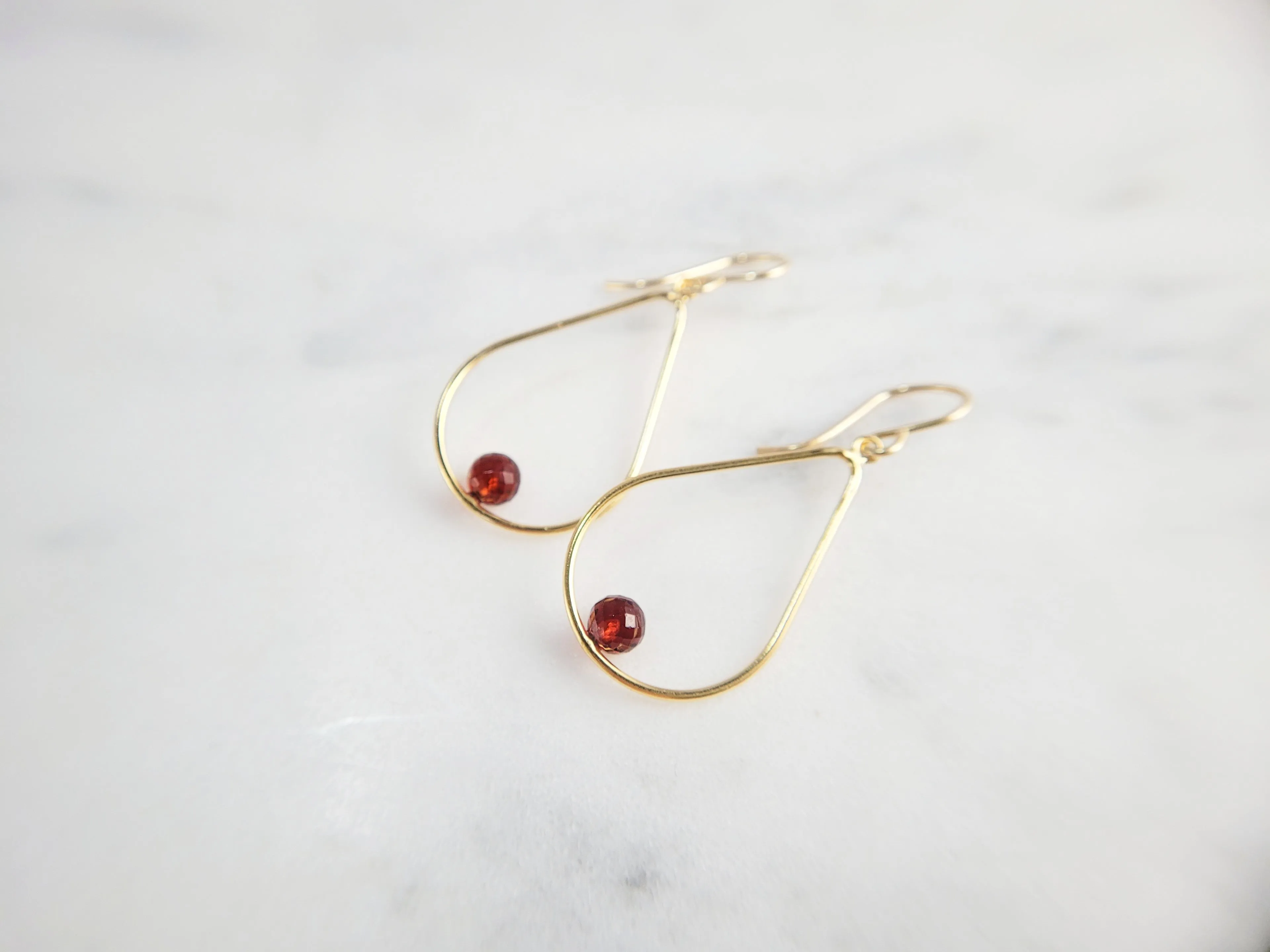 Garnet Drop Earrings