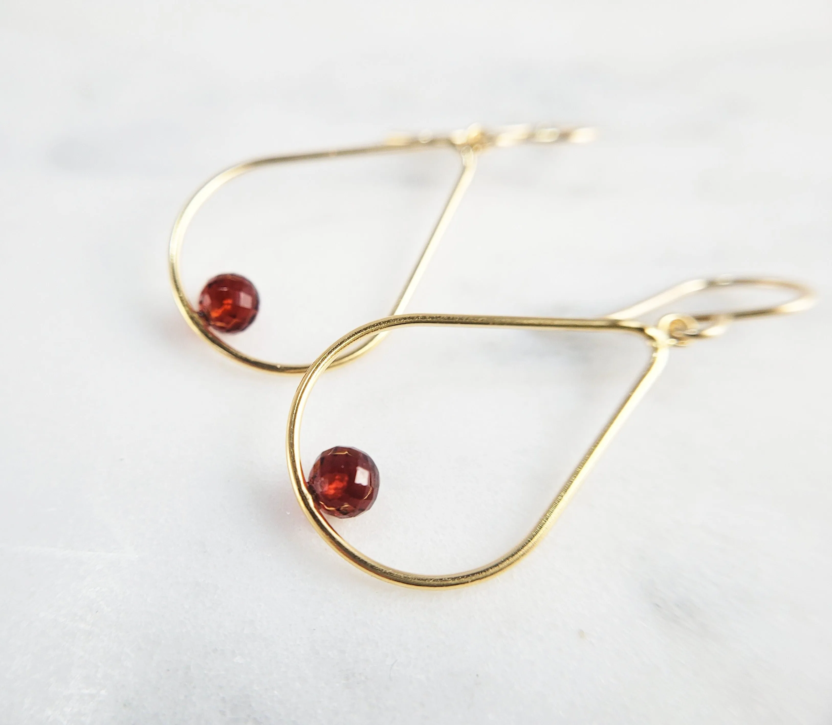 Garnet Drop Earrings