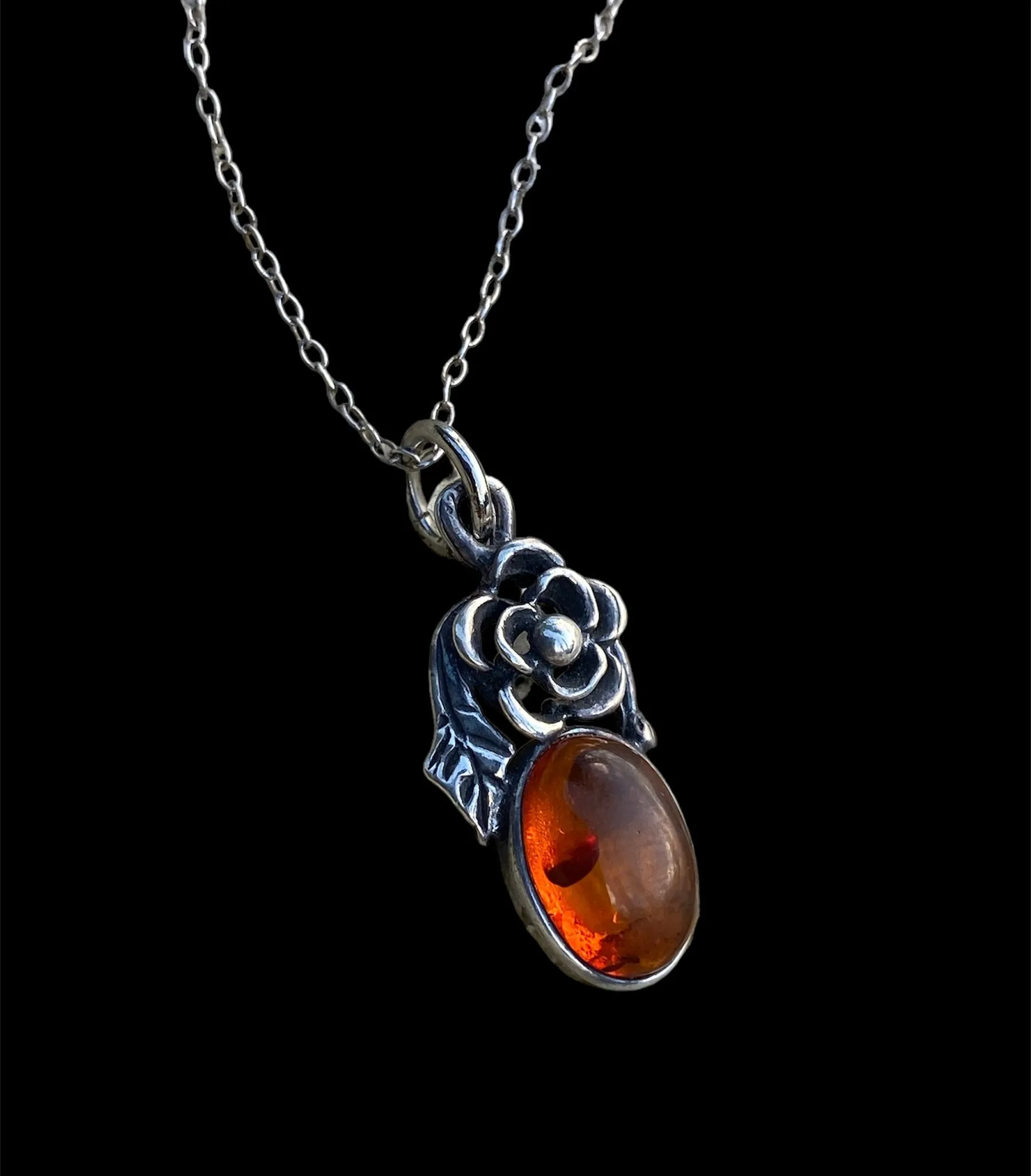 Handmade Vintage Amber Pendants