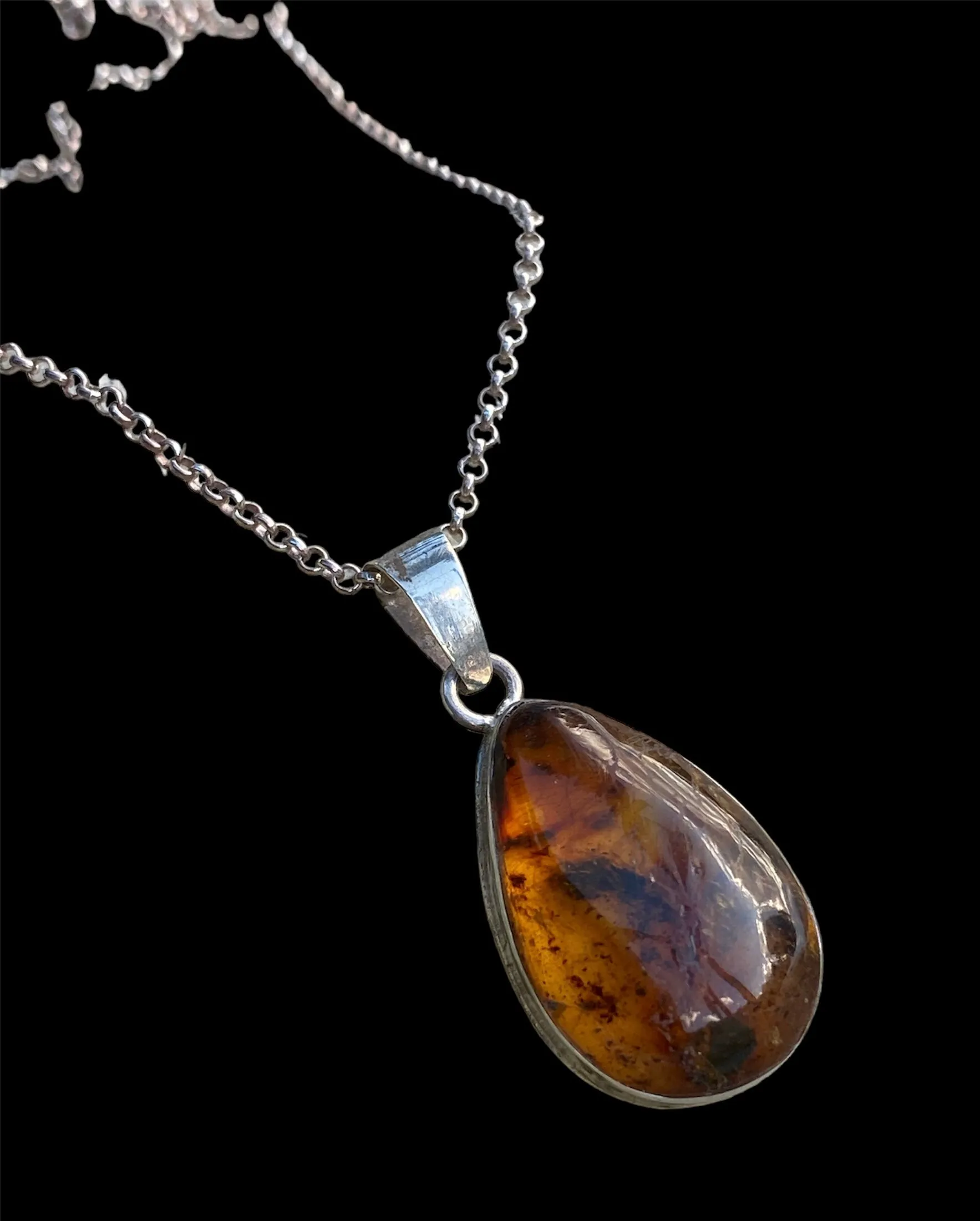 Handmade Vintage Amber Pendants