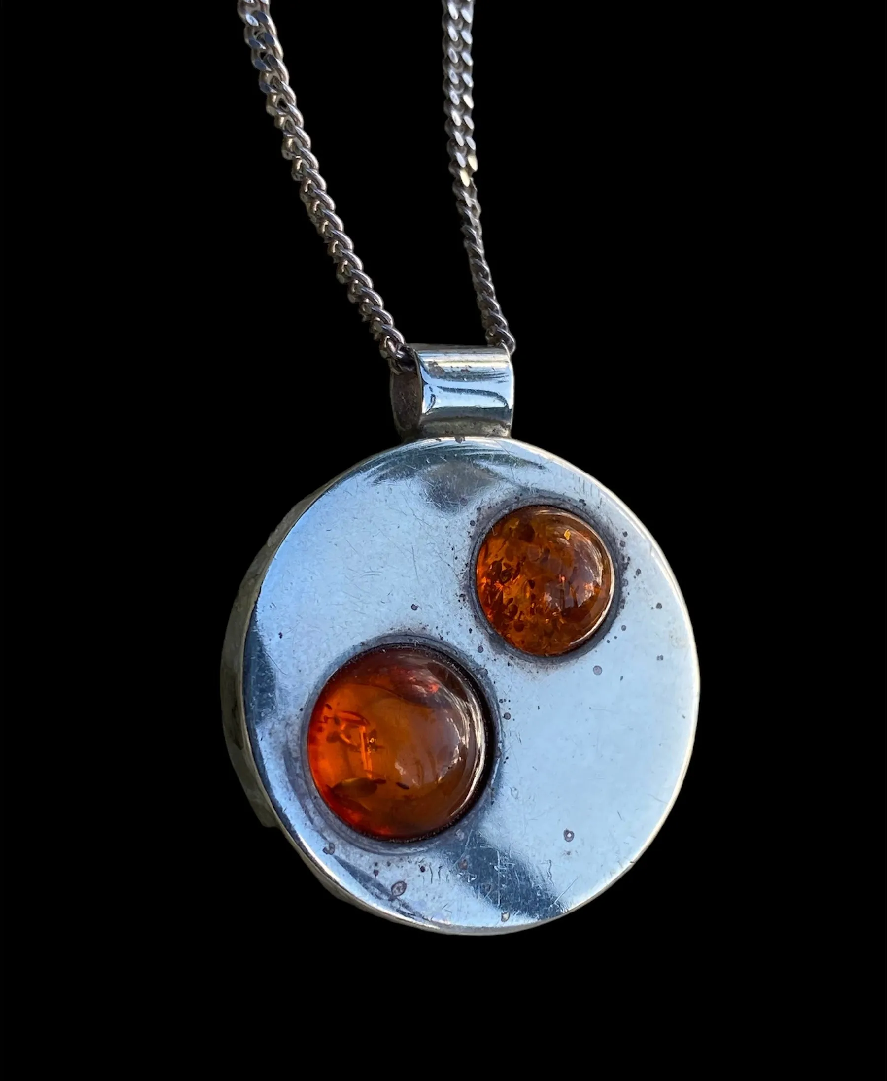 Handmade Vintage Amber Pendants