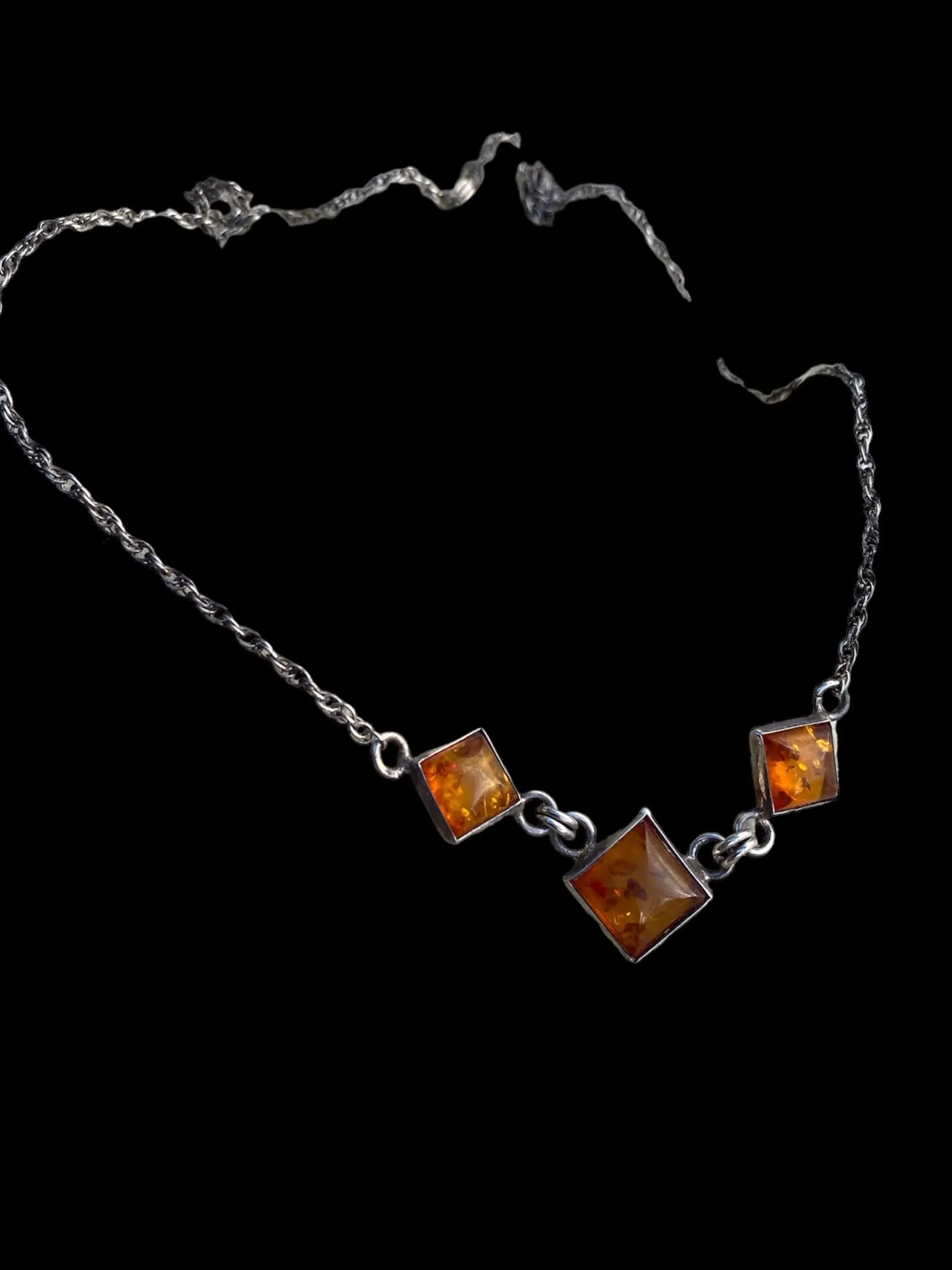 Handmade Vintage Amber Pendants