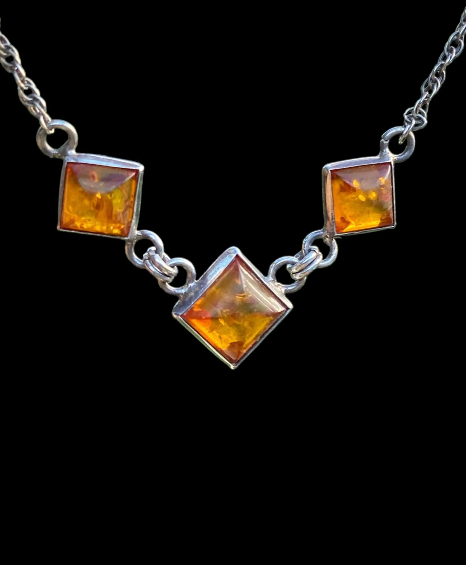 Handmade Vintage Amber Pendants