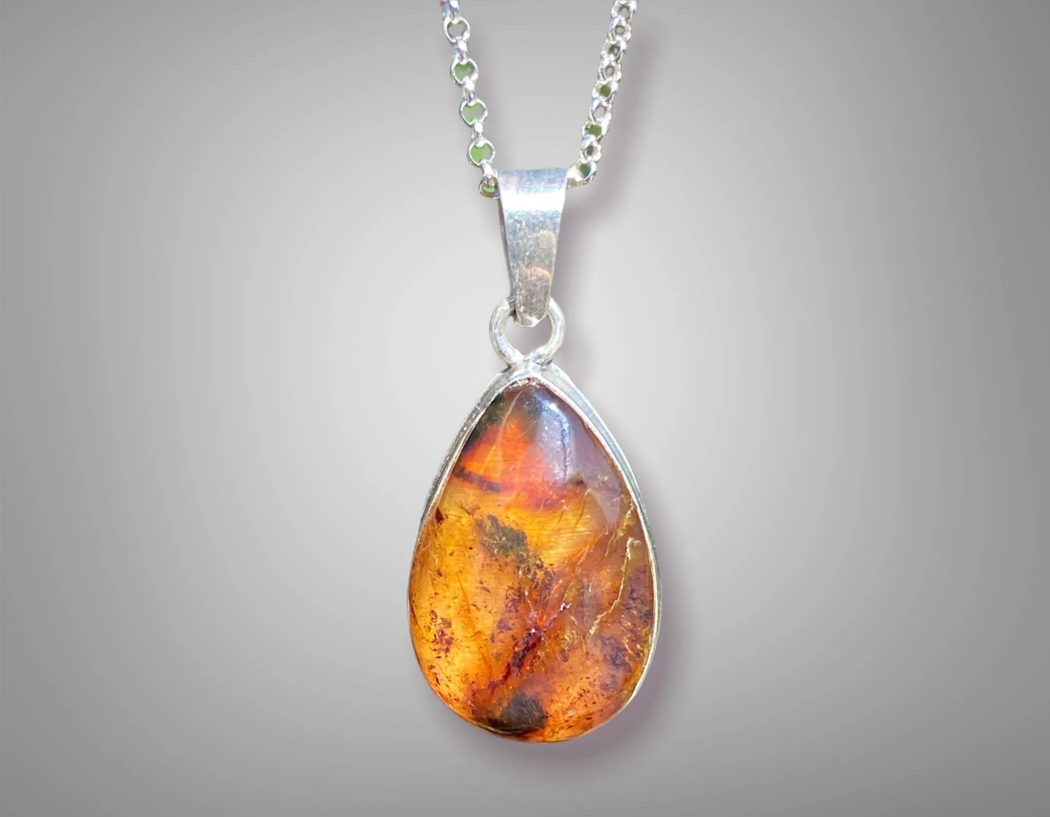 Handmade Vintage Amber Pendants