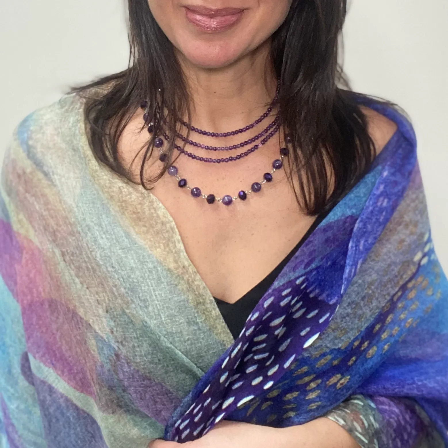 Link Necklace - Purple