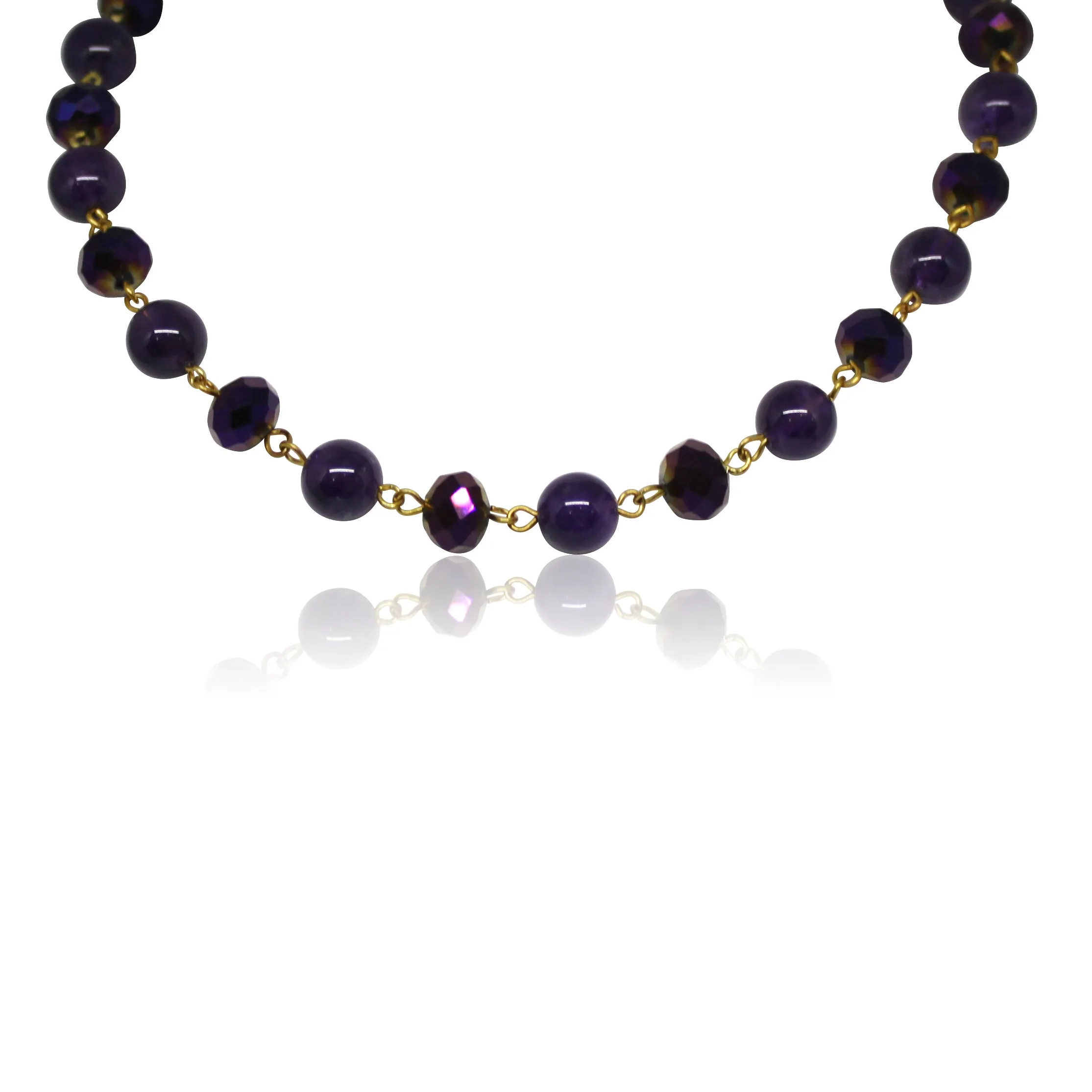 Link Necklace - Purple