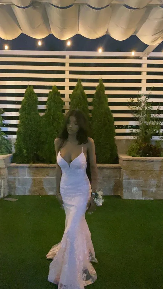 Mermaid Pink Backless Long Graduation Prom Dress Charming Evening Party Dress