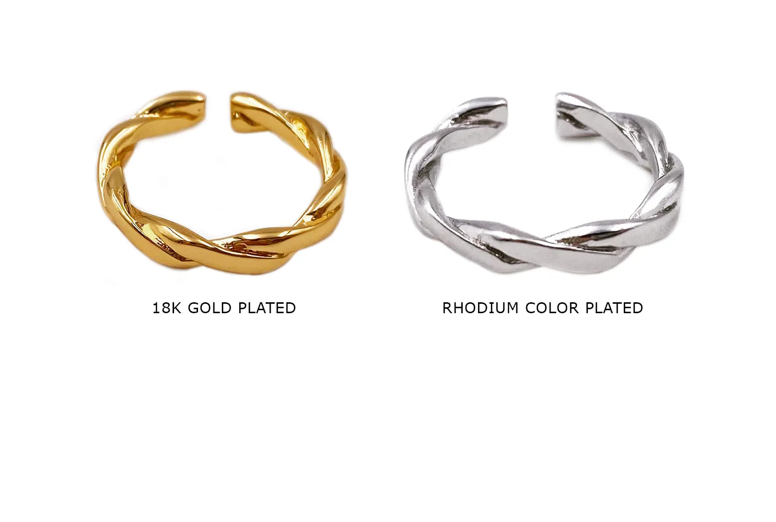 MP3968 Twisted Ring  CHOOSE COLOR BELOW