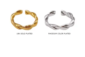 MP3968 Twisted Ring  CHOOSE COLOR BELOW