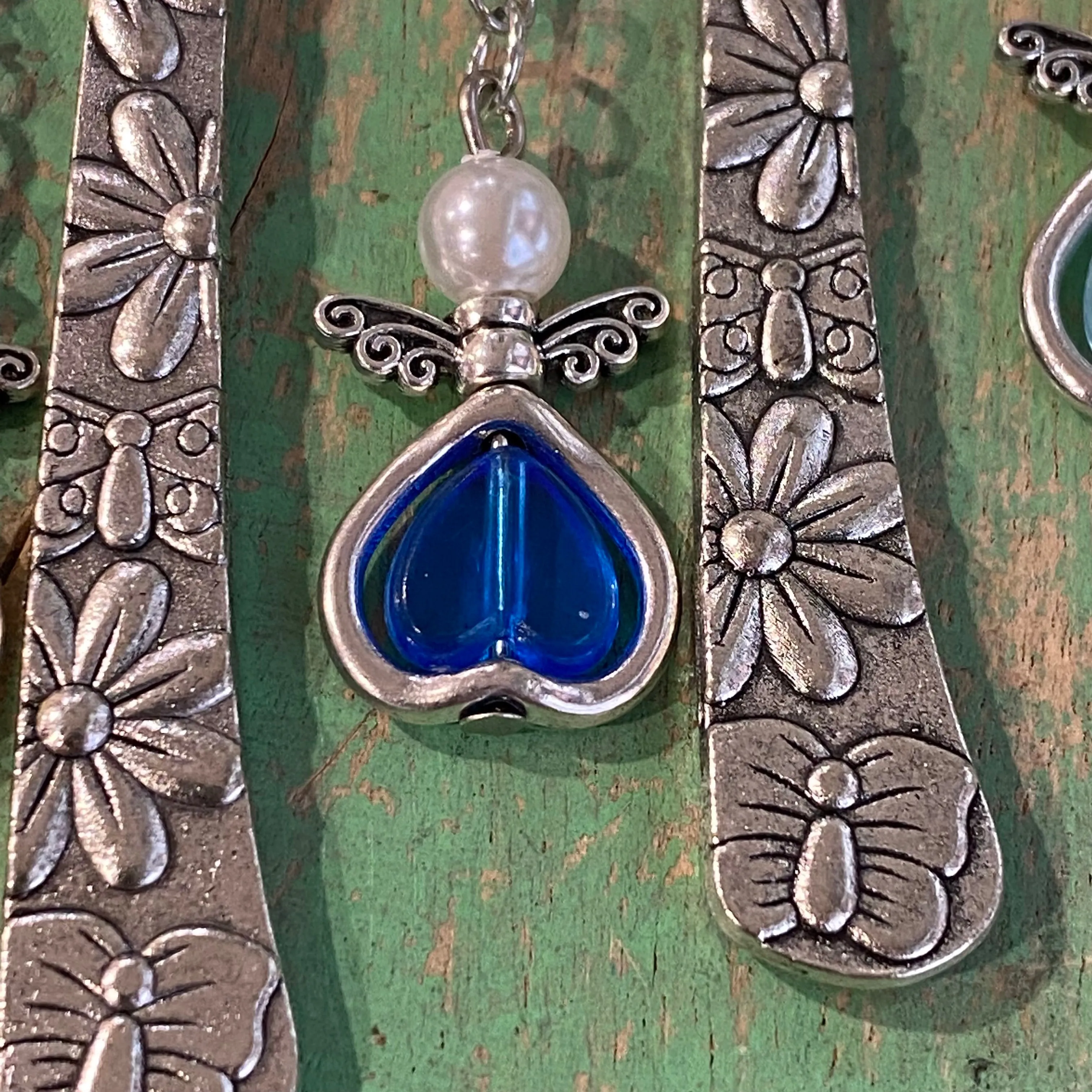 Pearl Flat Crystal Angel Bookmarks