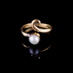 Pearl Midi Ring - Brass