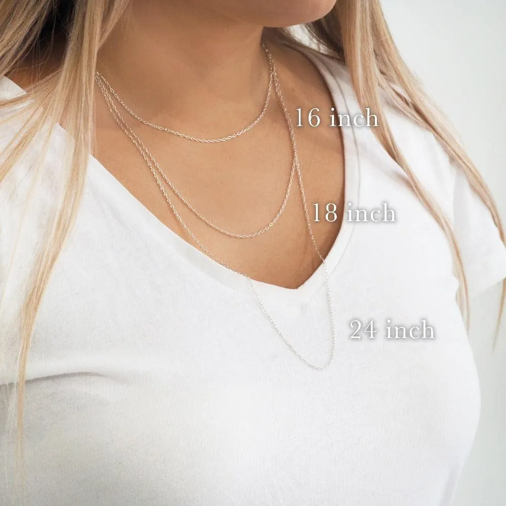Silver Initial and February Amethyst Birthstone Necklace