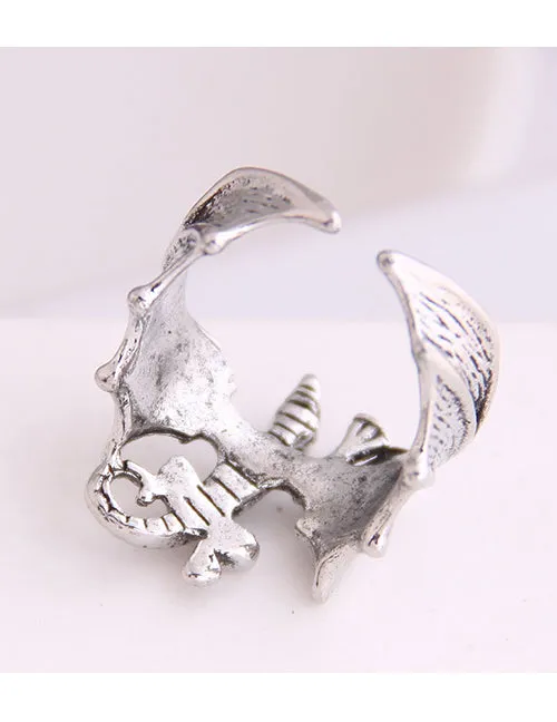 TR16 Silver Dragon Toe Ring