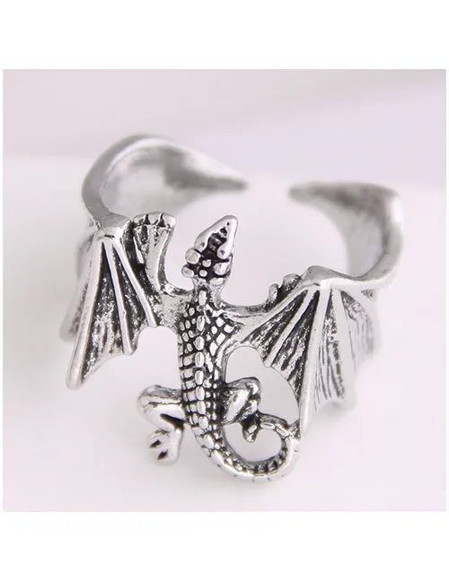 TR16 Silver Dragon Toe Ring