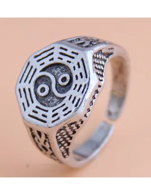TR31 Silver Yin Yang Design Toe Ring